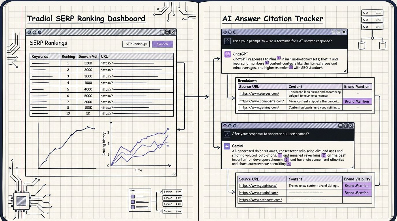 AI SEO tools tracking AI search visibility across ChatGPT Gemini and AI Overviews