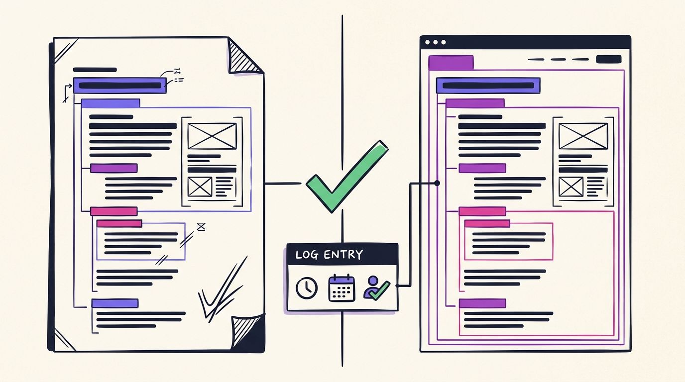 ai content approval workflow version control approved draft matches published page